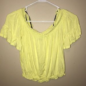 forever 21 off-the-shoulder crop top